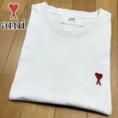 AMI PARIS アミパリス サイズM ハート刺繍 Tシャツ 半袖 白のサムネイル