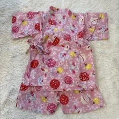90cm 和風甚平 ピンク女の子