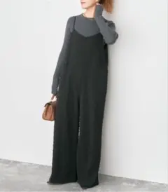 Spick & Span ドットジャガードサロペット