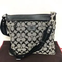 【極美品】COACH/コーチ☆斜め掛けショルダー6448 ブラック＆ホワイト