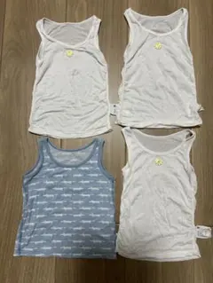 UNIQLOベビー肌着4枚セット　エアリズム　コットンメッシュインナー80 白青