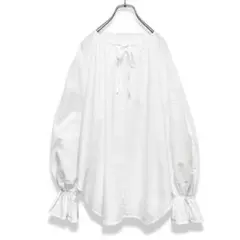 ブラックバイマウジー ギャザーネックブラウス ボリュームスリーブ