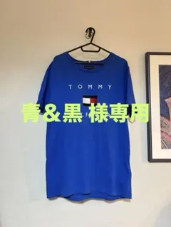 青＆ 黒 様専用TOMMY HILFIGER メンズ Tシャツ ブルー