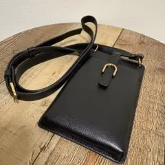 FOSSIL 本革 スマホショルダー ブラック ミニバッグ