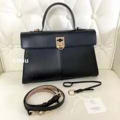 【美品】CAFUNE STANCE BAG BLACK ハンドバッグ ブラックのサムネイル