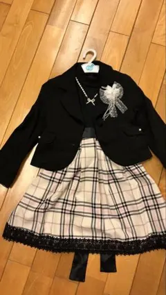 組曲　Mサイズ110〜120　フォーマルワンピース・ジャケット　小学校入学式