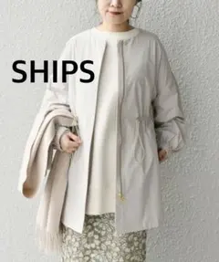 SHIPS 〈撥水加工/手洗い可能〉SOLOTEXノーカラードロストコート