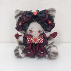 にじぱぺっと♡10cmサイズ ぬい服♡ゼブラ柄♡おすわりねこちゃん チャーム付き