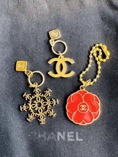 CHANEL チャーム 3点セット 巾着付き