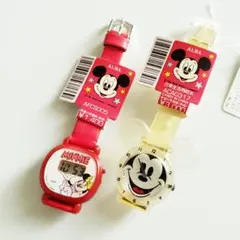 稼働品 ALBA アルバ ミッキーマウス 2本 腕時計 ディズニー 電池交換済