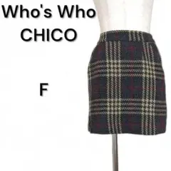Who's Who CHICO フーズフーチコ　チェック　タイト　スカート