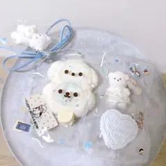 4連スクイーズ 双子わんこアイス くま ハート 海外スクイーズ