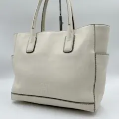 良品◎HIROFU ヒロフ シボ革 トートバッグ ベージュ 肩掛け可 Hロゴ 56636686b_475_d_500.jpg