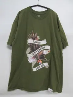 Diamond SUPPLY CO. プリントTシャツ 半袖 カーキ L XL