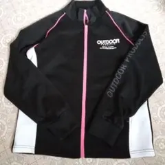 OUTDOOR PRODUCTS フルジップジャケット ブラック/ピンク