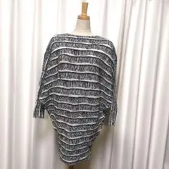 【美品】スペッチオ シャトルプリーツ ドルマンスリーブ チュニック ワンピース