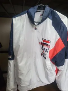 FILA メンズ ナイロンジャケット トリコロール Lサイズ