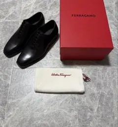 新タグ 未使用 FERRAGAMO フェラガモ レザー ドレスシューズ 革靴 6