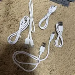 USB充電ケーブル 5本セット ホワイト