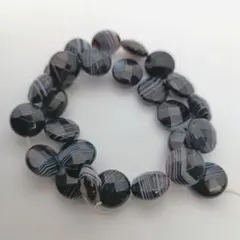 10292_オニキス コインカット 14mm 1連