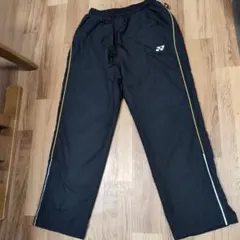 YONEX ブラックウォームパンツ ストライプデザイン　Mサイズ