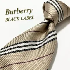 【極美品】バーバリー ブラックレーベル ネクタイ ストライプ柄 ノバチェック