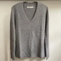 AZUL basic グレー Vネック M