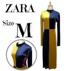 【完売品】 ZARA ザラ ロングワンピース 【M】 ベロア ハイネック