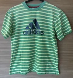 adidas ボーダー Tシャツ グリーン 150cmのサムネイル