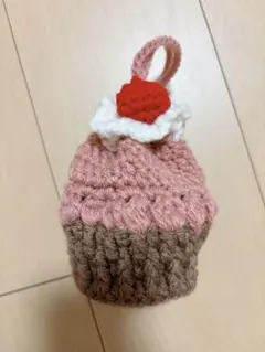 ハンドメイド　かぎ編み　カップケーキ　巾着