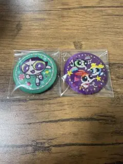 パワーパフガールズ 刺繍缶バッジ バターカップ 集合