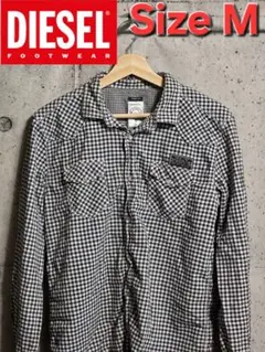 DIESEL チェック柄 長袖シャツ M
