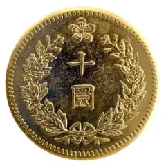 古銭 新五圓金貨 明治三十年 近代貨幣 アンティークコレクション 遺品
