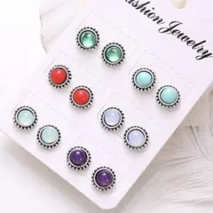 No.33 ヴィンテージ ピアスセット ターコイズ