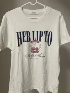 Her lip to ロゴ チェリー Tシャツ ホワイトのサムネイル