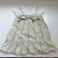 après les cours ストライプワンピース 80cm おそろいコーデ