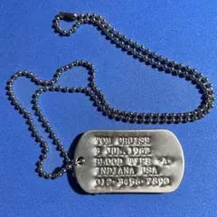 希少な米軍のビンテージ打刻機でオリジナルドッグタグ作成します。1枚セット