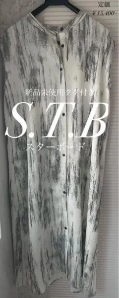【新品未使用タグ付き】S.T.B スターボードノースリーブロングシャツワンピースのサムネイル