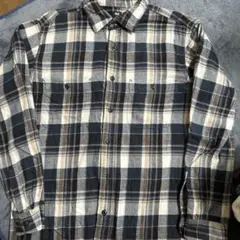 UNIQLO フランネルチェックシャツ Mサイズ ブルー系長袖