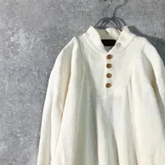 80-90s EDDIE BAUER　コットンニット ヘンリーネック