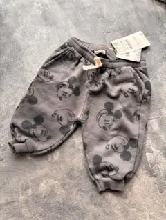 ミッキーマウス スウェットパンツ グレー♡裏起毛パンツ74ZARABABY