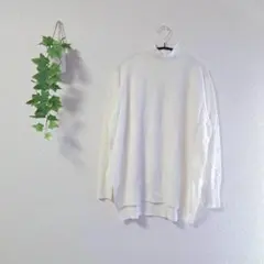 ［OPAQUE CLIP］ハイネックニット(L)/ホワイト シンプル インナー