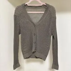 無印良品 透かし編み 長袖カーディガン
