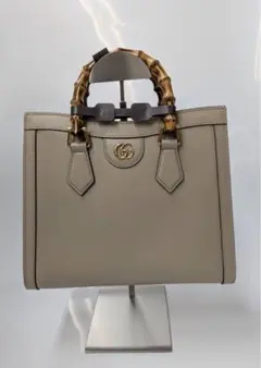 GUCCI レザートートバッグ ダイアナ　バンブーハンドル