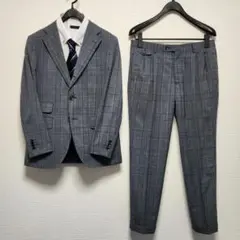 アレキサンダージュリアン　×　マルゾット　メンズ　スーツ　グレーチェック　薄生地のサムネイル