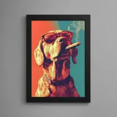 ☆A4フレーム付き☆オリジナル アートポスター GOLDEN 犬 インテリア