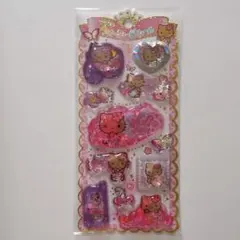 新品♡ハローキティ 日焼けキティ レオパード キラキラ ウォーターインシール