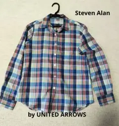 Steven Alan 薄長袖チェックシャツ Mサイズ　日本製のサムネイル