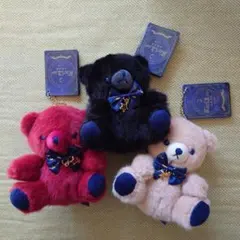 星のくまさんふあふあ　星座　くまぬいぐるみ　おとめ座さそり座やぎ座黒赤ベージュ