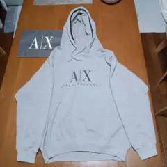 超レアARMANI EXCHANGE90s USA製ボルト＆ナット柄パーカー